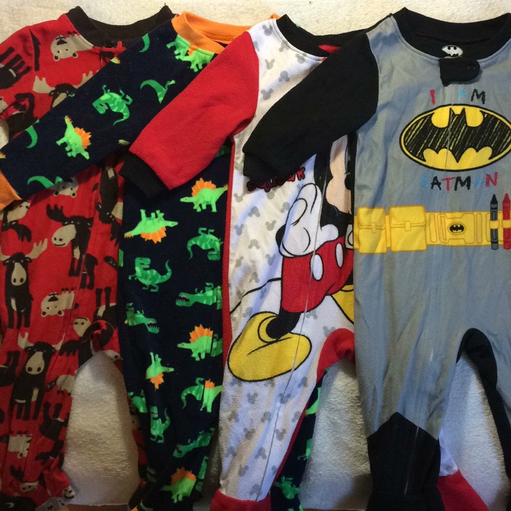 4pc bundle Footies pajamas winter sleepwear